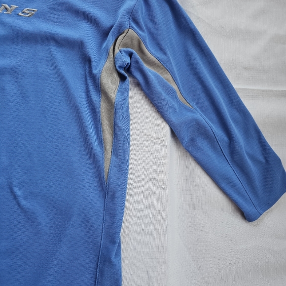 NFL Team Apparel Detroit Lions Mens 2XL Blue & Gray Long Sleeve Shirt Football - Picture 4 of 8